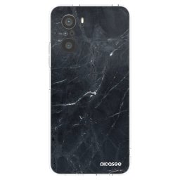 Átlátszó szilikon tok az alábbi mobiltelefonokra Xiaomi Poco F3 - Black marble