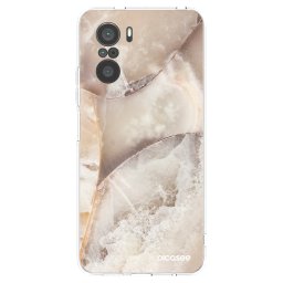 Átlátszó szilikon tok az alábbi mobiltelefonokra Xiaomi Poco F3 - Cream marble