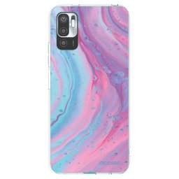 Átlátszó szilikon tok az alábbi mobiltelefonokra Xiaomi Redmi Note 10 5G - Pink liquid