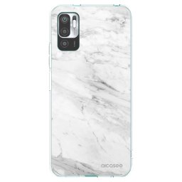 Átlátszó szilikon tok az alábbi mobiltelefonokra Xiaomi Redmi Note 10 5G - White marble