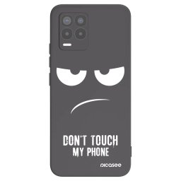 Fekete szilikon tok az alábbi mobiltelefonokra Realme 8 4G - Don't Touch My Phone