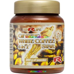Ginseng White Coffee Star 4 in 1, Instant Kávé 300 g, Panax ginzenggel 750mg/adag, finom - Starlife