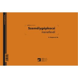 Személygépkocsi menetlevél 100 lapos tömb A/4 fekvő