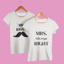 Mr + Mrs always right páros póló