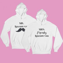 Mr + Mrs igazam van páros pulóver