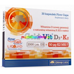 Gold-Vit D3+K2 30 db kapszula, 2000 NE D3-vitamin és 50 ?g K2 - Olimp Labs