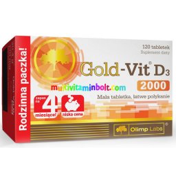 Gold-Vit D3 2000 120 db tabletta, D3-vitamin 2000 NE - Olimp Labs