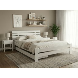 PARIS magasított ágy 120 x 200 cm, fehér Ágyrács: Ágyrács nélkül, Matrac: Sommera 18 cm matrac