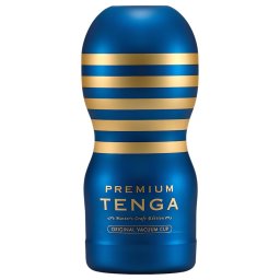 TENGA Premium Original - eldobható maszturbátor férfiaknak (kék)