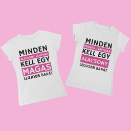 Minden alacsony és magas lánynak páros női póló