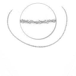 Ezüst könnyű szingapúri nyaklánc 925‰-es, 45 cm