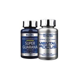 Mental Focus 90 kapsz. + Super Guarana 100 tabl. Scitec Nutrition