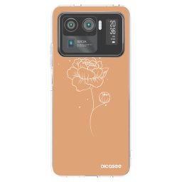 Átlátszó szilikon tok az alábbi mobiltelefonokra Xiaomi Mi 11 Ultra - Peonies