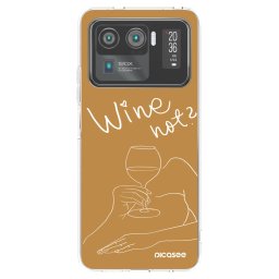 Átlátszó szilikon tok az alábbi mobiltelefonokra Xiaomi Mi 11 Ultra - Wine not