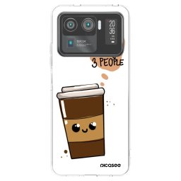 Átlátszó szilikon tok az alábbi mobiltelefonokra Xiaomi Mi 11 Ultra - Cute coffee