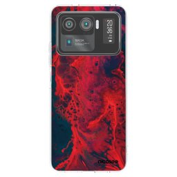Átlátszó szilikon tok az alábbi mobiltelefonokra Xiaomi Mi 11 Ultra - Organic red