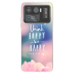 Átlátszó szilikon tok az alábbi mobiltelefonokra Xiaomi Mi 11 Ultra - Think happy be happy