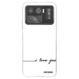 Átlátszó szilikon tok az alábbi mobiltelefonokra Xiaomi Mi 11 Ultra - I love you