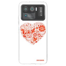 Átlátszó szilikon tok az alábbi mobiltelefonokra Xiaomi Mi 11 Ultra - Big heart