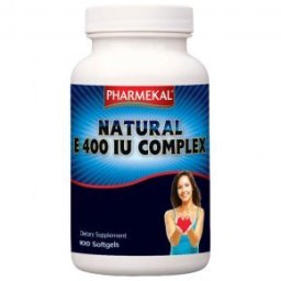 Pharmekal Natural E-vitamin 400 IU komplex gélkapszula - 100db