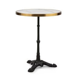 Blumfeldt Patras Lux, bisztró asztal háromlábú talapzattal, márvány asztal, Ø: 57,5 cm, magasság: 72 cm (GDMC1-PatrasL-BL-W)