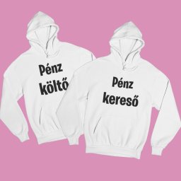 Pénz kereső, költő páros pulóver