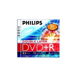 DVD+R 8, 5 Gb 8x kétrétegû normál tok (1-es címke) (PH992114)