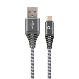 USB A/B Micro 1m Gembird Premium cotton braided CC-USB2B-AMmBM-1M-WB2