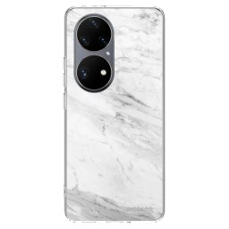 Átlátszó szilikon tok az alábbi mobiltelefonokra Huawei P50 - White marble