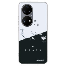 Átlátszó szilikon tok az alábbi mobiltelefonokra Huawei P50 - Life - Death