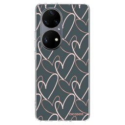 Átlátszó szilikon tok az alábbi mobiltelefonokra Huawei P50 - Lots of love