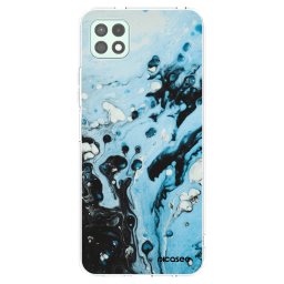 Átlátszó szilikon tok az alábbi mobiltelefonokra Samsung Galaxy A22 A226B 5G - Organic blue