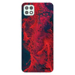 Átlátszó szilikon tok az alábbi mobiltelefonokra Samsung Galaxy A22 A226B 5G - Organic red