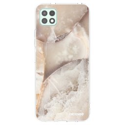 Átlátszó szilikon tok az alábbi mobiltelefonokra Samsung Galaxy A22 A226B 5G - Cream marble