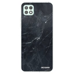 Átlátszó szilikon tok az alábbi mobiltelefonokra Samsung Galaxy A22 A226B 5G - Black marble