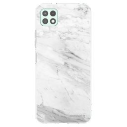 Átlátszó szilikon tok az alábbi mobiltelefonokra Samsung Galaxy A22 A226B 5G - White marble