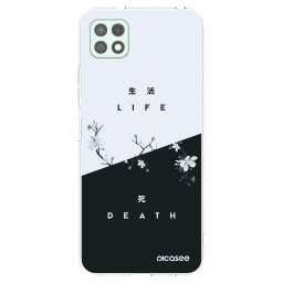 Átlátszó szilikon tok az alábbi mobiltelefonokra Samsung Galaxy A22 A226B 5G - Life - Death