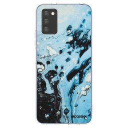 Átlátszó szilikon tok az alábbi mobiltelefonokra Samsung Galaxy A02s A025G - Organic blue