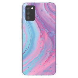 Átlátszó szilikon tok az alábbi mobiltelefonokra Samsung Galaxy A02s A025G - Pink liquid
