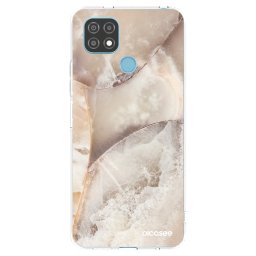 Átlátszó szilikon tok az alábbi mobiltelefonokra Realme C21 - Cream marble