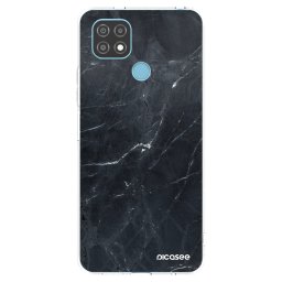 Átlátszó szilikon tok az alábbi mobiltelefonokra Realme C21 - Black marble
