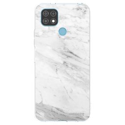 Átlátszó szilikon tok az alábbi mobiltelefonokra Realme C21 - White marble