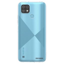 Átlátszó szilikon tok az alábbi mobiltelefonokra Realme C21 - Clear