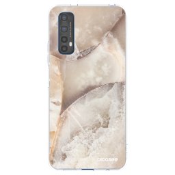 Átlátszó szilikon tok az alábbi mobiltelefonokra Realme 7 - Cream marble