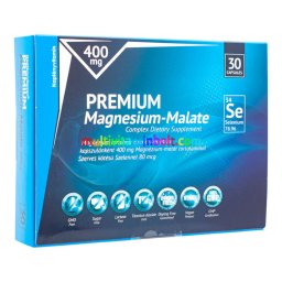 Prémium Magnézium-malát 30 db kapszula, 400 mg szerves kötésű szelénnel 80 mcg - Napfényvitamin