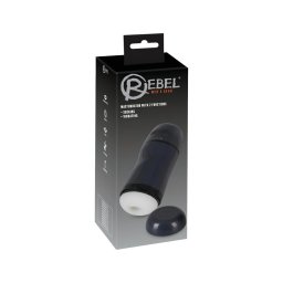 Rebel - 2in1 szívó, vibráló maszturbátor (fekete)