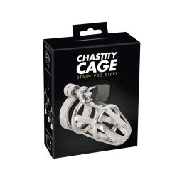 You2Toys Chastity Cage - fém péniszketrec lakattal, férfi erényöv