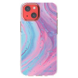 Átlátszó szilikon tok az alábbi mobiltelefonokra Apple iPhone 13 mini - Pink liquid