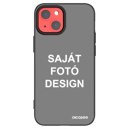 Fekete szilikon tok az alábbi mobiltelefonokra Apple iPhone 13 mini - Saját fotó/motívum