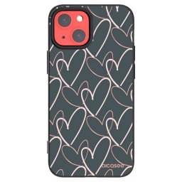 Fekete szilikon tok az alábbi mobiltelefonokra Apple iPhone 13 mini - Lots of love